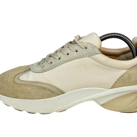 Tory Burch Women's Good Luck Athletic Sneakers SZ 8 Low Top Platform Shoes Beige - Picture 6 of 11